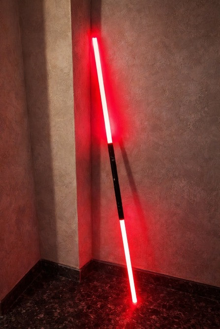 СВЕТОВОЙ МЕЧ-ПОСОХ МЕТАЛЛИЧЕСКИЙ 2-в-1 — 14 RGB-цветов, реалистичные звуки, дуэльный дизайн Київ - зображення 2