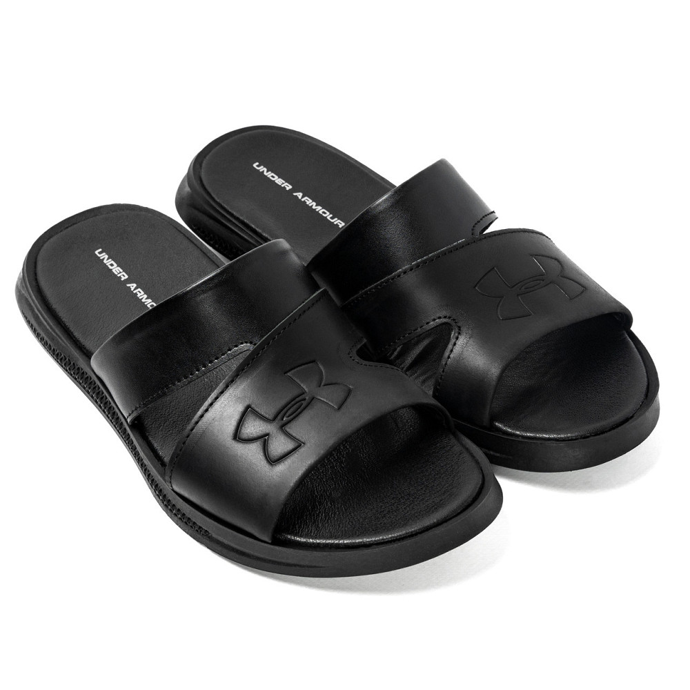 Мужские кожаные  летние шлепанцы-сланцы Under Armour Киев - изображение 3