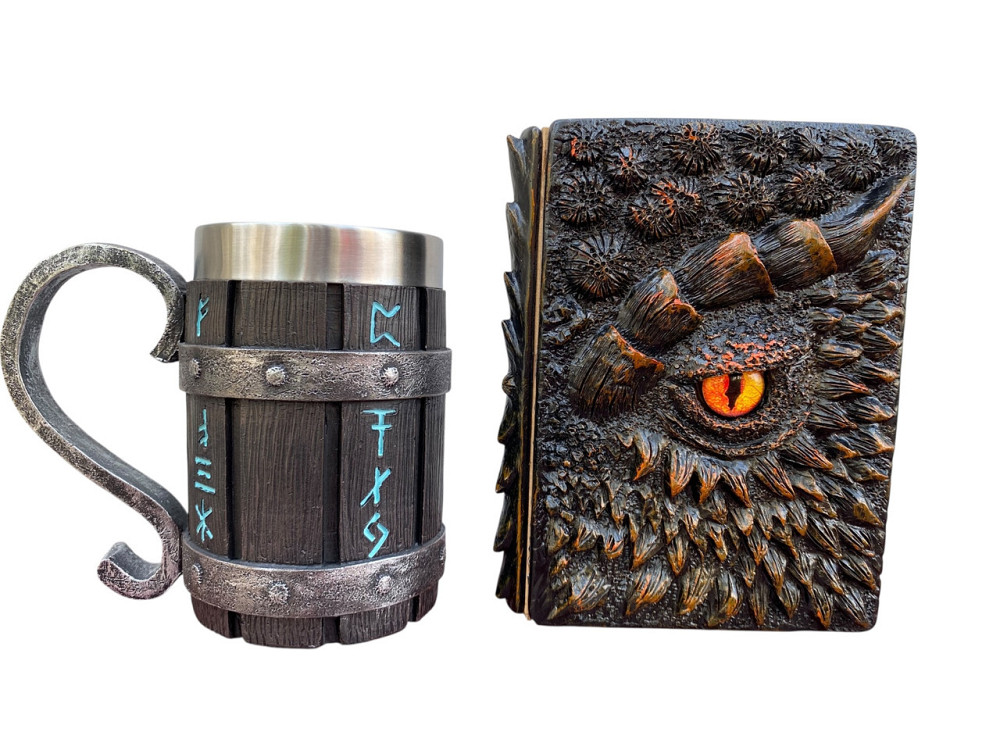 Подарочный набор Кухоль 3 Скандинавские Руны и Блокнот 3 «Жар Сердца Дракона» Київ - зображення 3