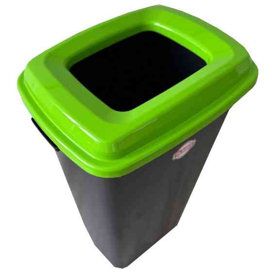 Бак для сортировки мусора 70 л Planet "Стекло" антрацитовый-зеленый Київ