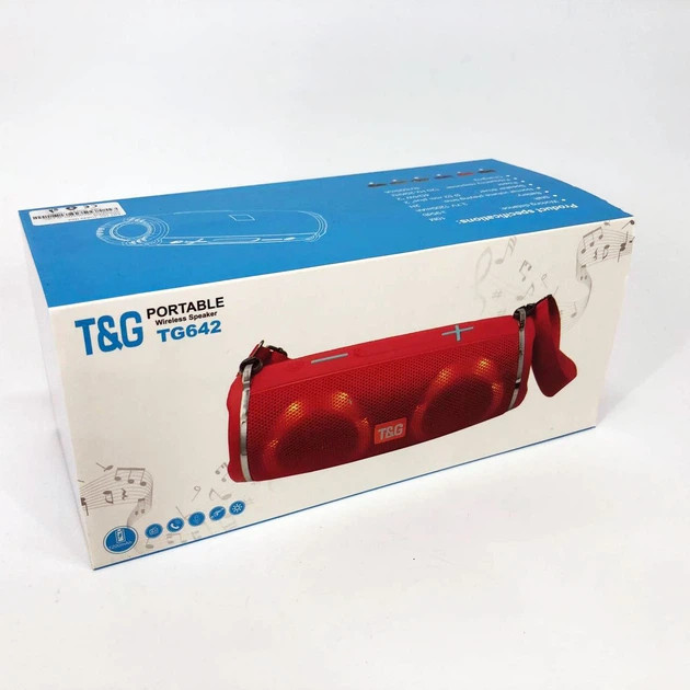 Колонка портативная Bluetooth T&G TG642 red красная Київ - зображення 6