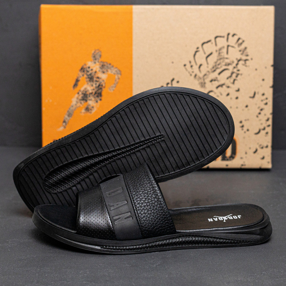Мужские кожаные  летние шлепанцы-сланцы Jordan Київ - зображення 5