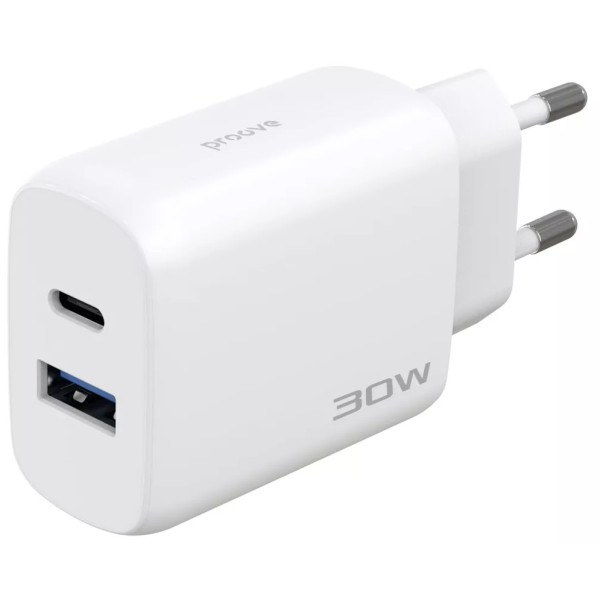 Мережевий зарядний пристрій Proove Silicone Power 2 30W (Type-C + USB) + cable Type-C to Type-C 1m W Харьков - изображение 4