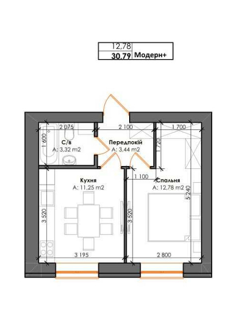 продажа 1-к квартира Киево-Святошинский, Гатное, 34200 $  - зображення 9
