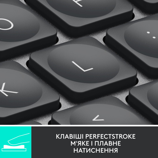 Клавиатура компьютерная безпроводная Logitech MX Keys Mini Illuminated Graphite L920-010498 графитов Киев - изображение 2
