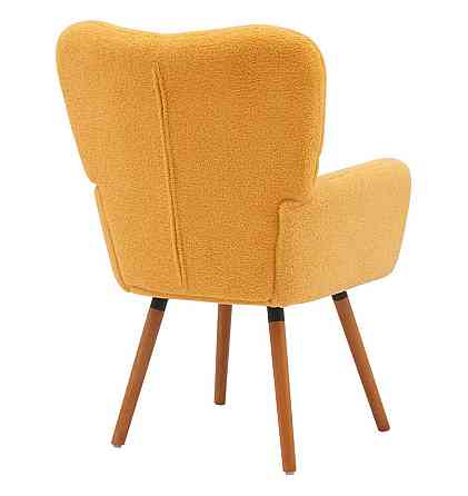 Крісло Флор тканина жовта букле тедді Дніпро