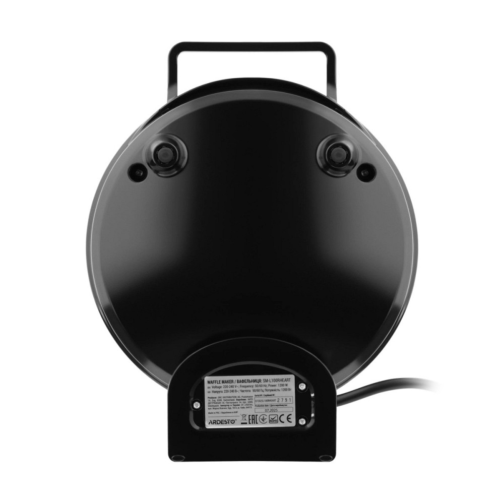 Вафельница Ardesto SM-L100RHEART 1200 Вт черная Киев - изображение 10