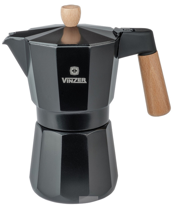 Гейзерна кавоварка Vinzer Latte Nero VZ-89382 300 мл Київ - зображення 1