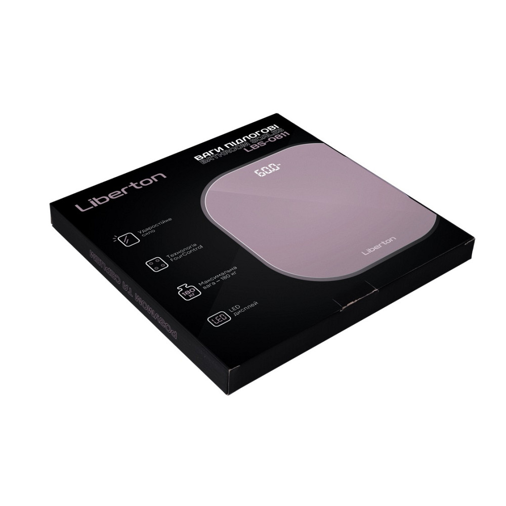Весы напольные Liberton LBS-0811 180 кг персиковые Київ - зображення 7