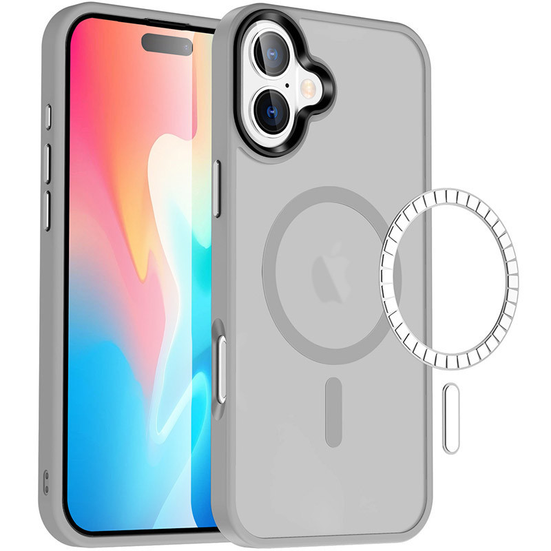 TPU+PC чехол Metal Buttons with MagSafe Colorful для Apple iPhone 16 Plus (6.7") Херсон - изображение 2