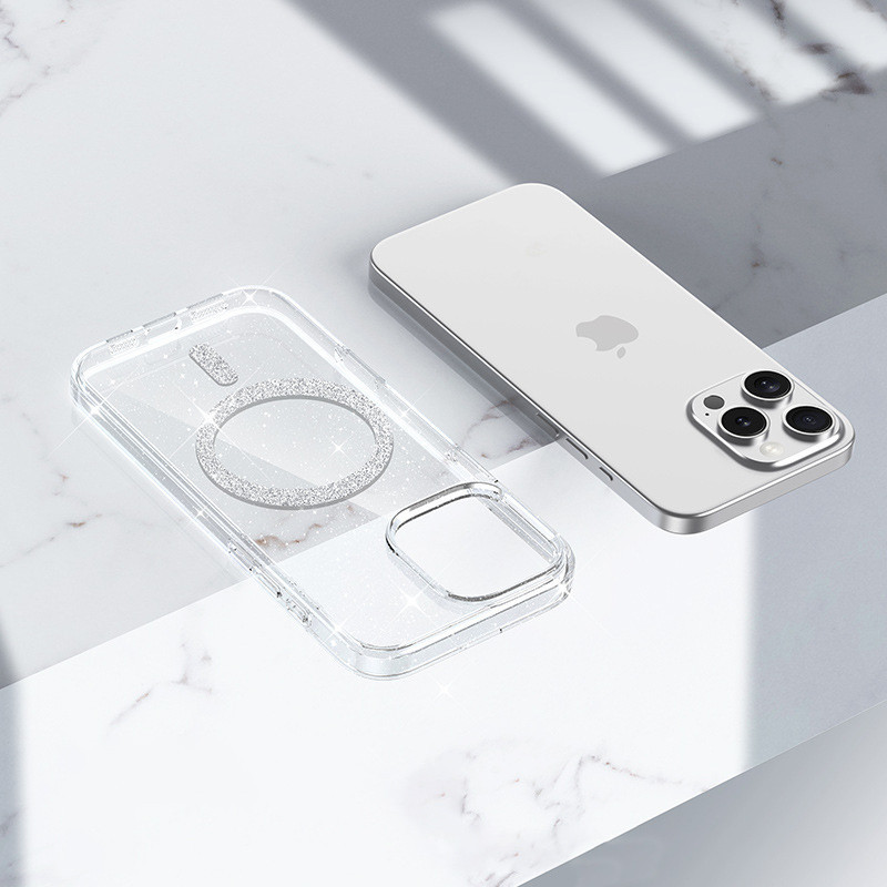 Чехол TPU Eclipse Sparkle (MagFit) для Apple iPhone 12 Pro / 12 (6.1") Херсон - зображення 4