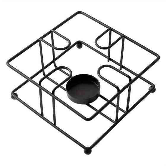 Подставка-подогреватель Leeseph для чая или готовых блюд со свечей черный Одеса