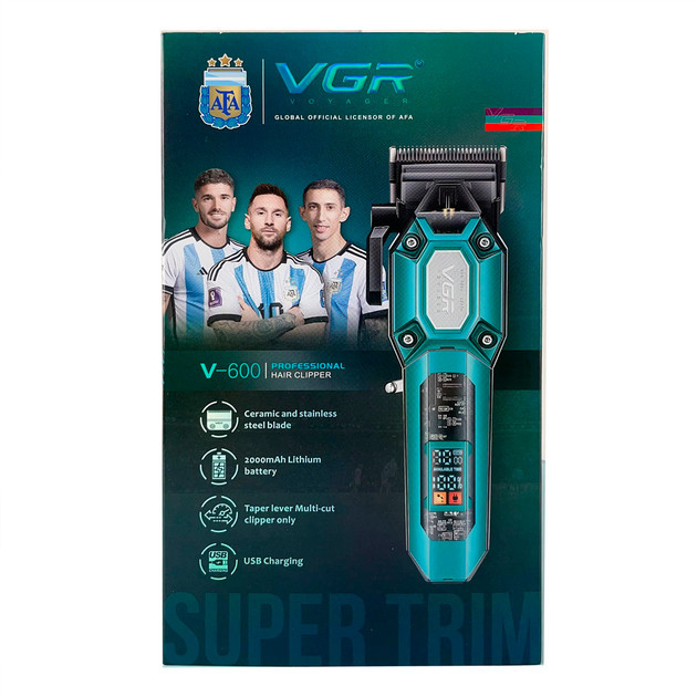 Машинка для стрижки аккумуляторная VGR V-600 BLACK 8 Вт черная Київ - зображення 6