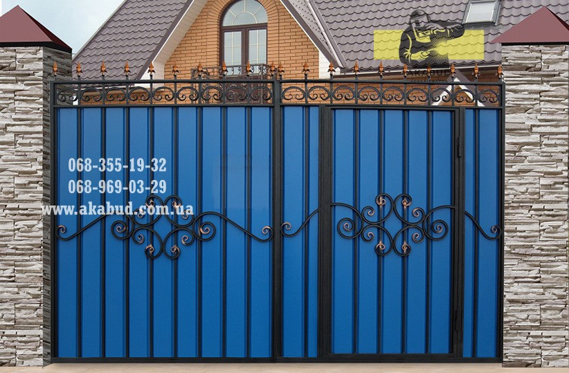 Ворота з профлиста у Кривому Розі від виробника Кривий Ріг - зображення 4