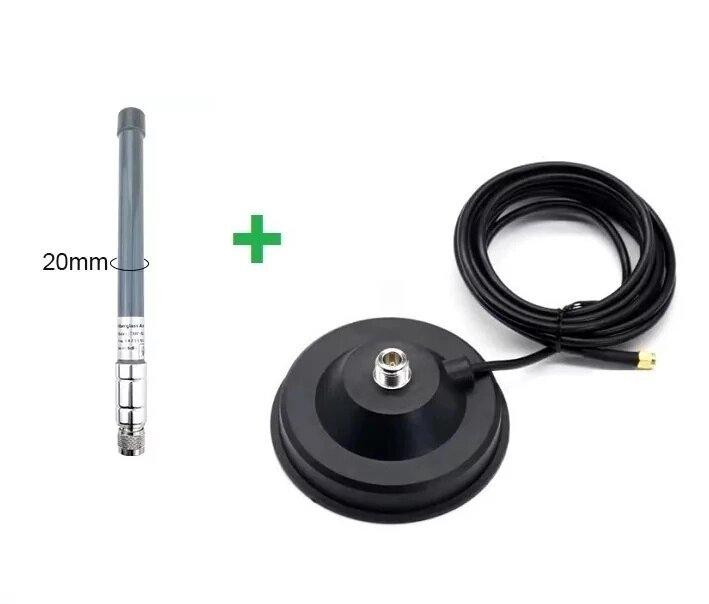 Антенна 1520-1785 МГц 8 дБ, до 50 Вт, 20 см, N-male, с магнитной основой 12 см, RG58U 3 метра с SMA- Днепр - изображение 1
