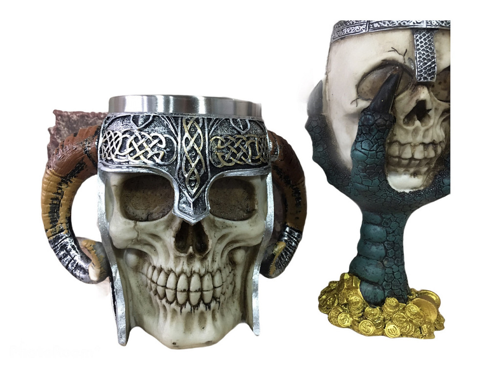 Подарочный набор Чашка Бокал 3 1927 Череп Лапа Дракона Подарок (код 00509) Київ - зображення 5