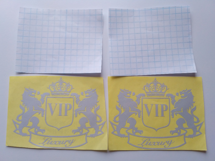 Наклейка на авто VIP 2 шт Белая светоотражающая Киев - изображение 8