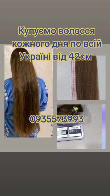 Купуємо волосся в Броварах та по всій Україні від 42см -0935573993 Луцк - изображение 1