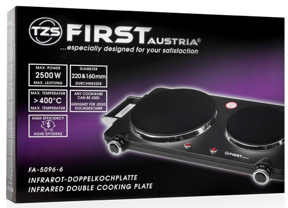 Электроплита First FA-5096-6 5000 Вт черная Київ - зображення 7