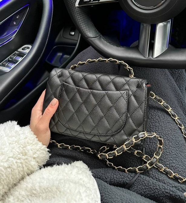 сумка маленька через плече чорна Люксова кросс-боді Chanel 1,55 / шанель GB0017 Винница - изображение 2