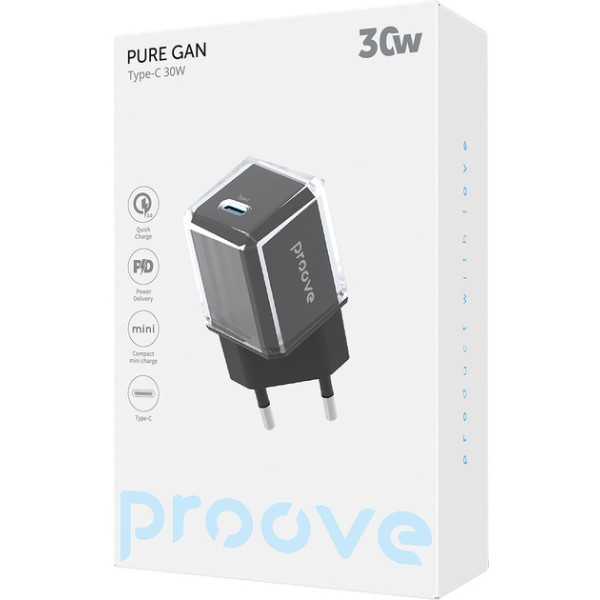 Мережевий зарядний пристрій Proove Pure GaN 30W Type-C Black (WCPU30012201) (Код товару:41158) Харків - зображення 2
