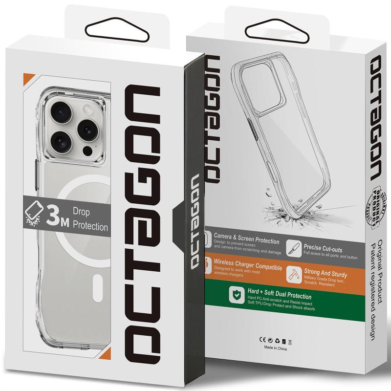 Чехол TPU Space Octagon with MagSafe для Apple iPhone 16 Pro (6.3") Херсон - изображение 5