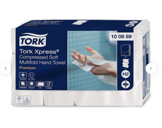 Tork Xpress полотенца спрессованные Compressed Soft Multifold 225 листов (Z), 2 слоя, длина листика  Київ