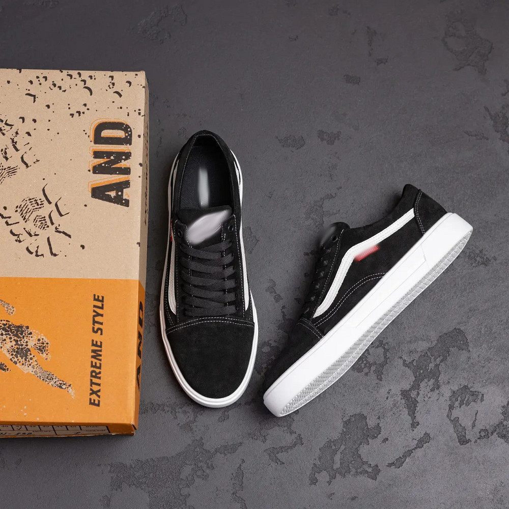 Мужские кожаные кеды  Black Київ - зображення 9