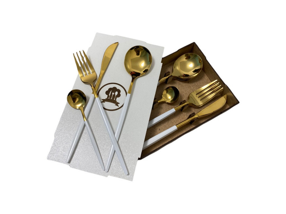 Набор столовых приборов Kitchen белый на 2 персоны Київ - зображення 8