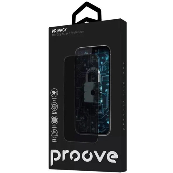 Захисне скло Proove Privacy для iPhone 16 Pro Black (PGPPRI16P001) (Код товару:41435) Харків - зображення 2