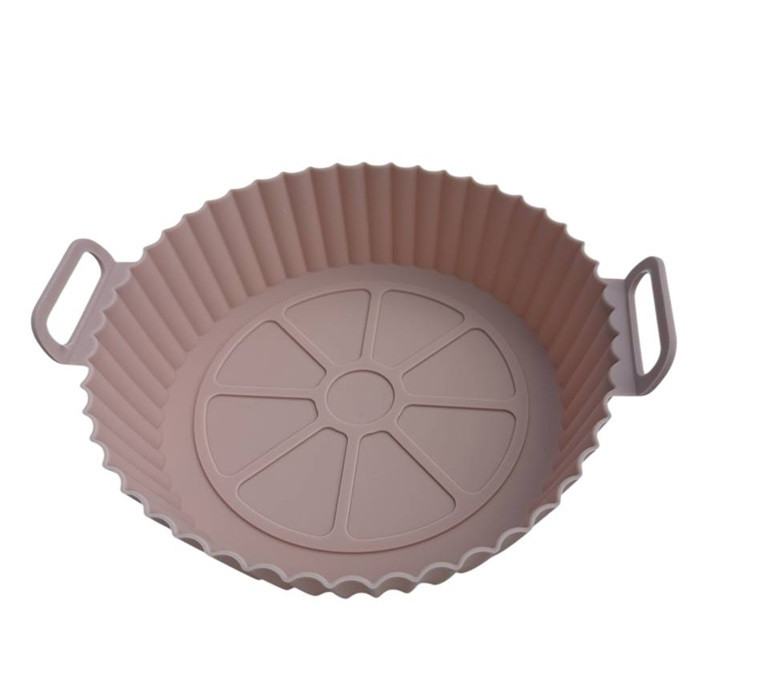 Форма в аерогриль круглая силиконовая 19283 17х17х4 см персиковая Київ - зображення 2