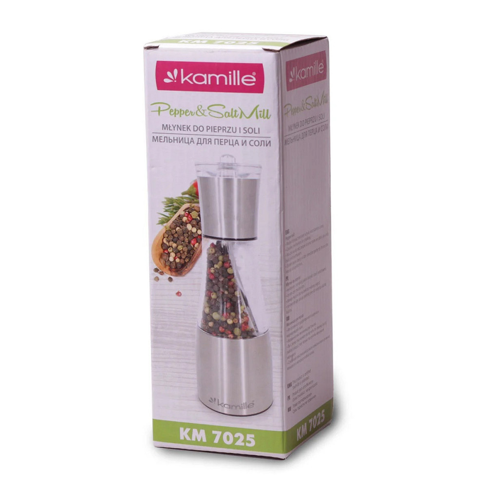 Мельница для специй Kamille Anthurium двойная 6,6 х 19,5 см Одеса - зображення 3