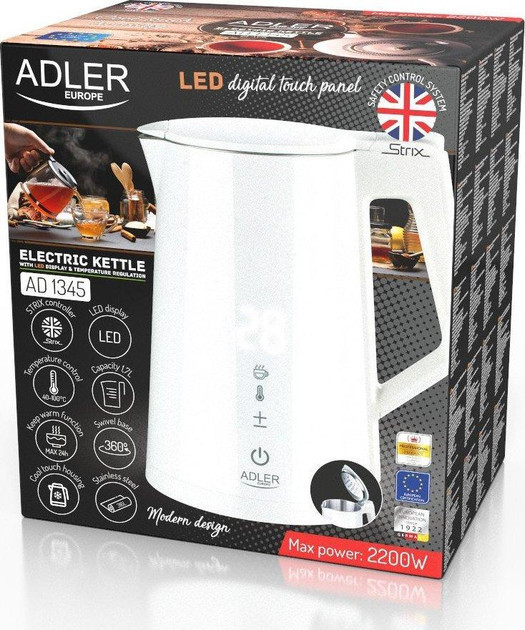 Чайник электрический Adler AD-1345-white 1.7 л белый Киев - изображение 5