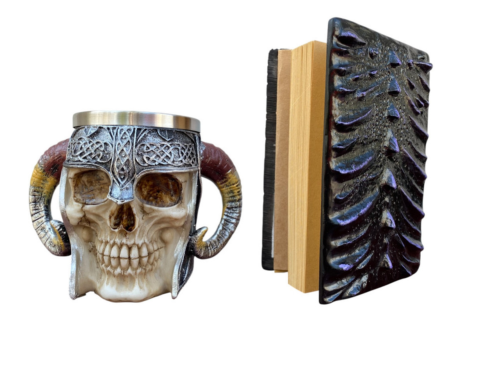 Подарочный набор Кухоль 3 Рогатый Череп и Блокнот 3 «Око Иллюзий» Київ - зображення 2