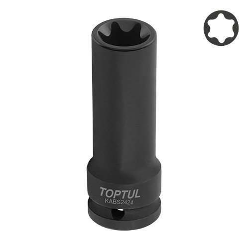 Длинная торцевая головка ударная 3/4" E24 L110мм TOPTUL KABS2424 Харків - зображення 1