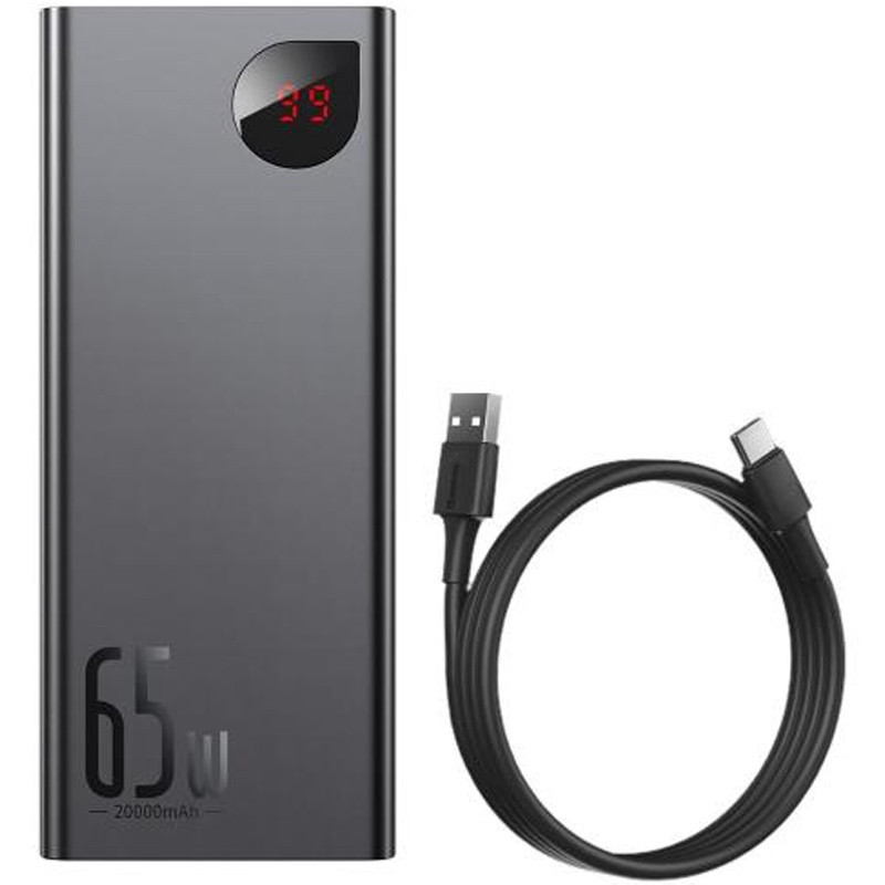 Портативное ЗУ Baseus Adaman Metal Digital Display QC 65W 20000 mAh (PPIMDA-D) Херсон - зображення 5