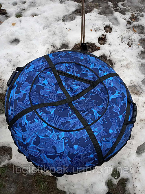 Надувные санки ( ватрушка) тюбинг 100 см "Синий лед" (Оксфорд) Харків - зображення 11