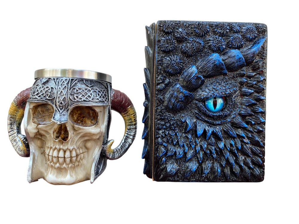 Подарочный набор Кружка 3D Рогатый Череп и Блокнот 3D «Книга Теней и Глубин» Киев - изображение 1