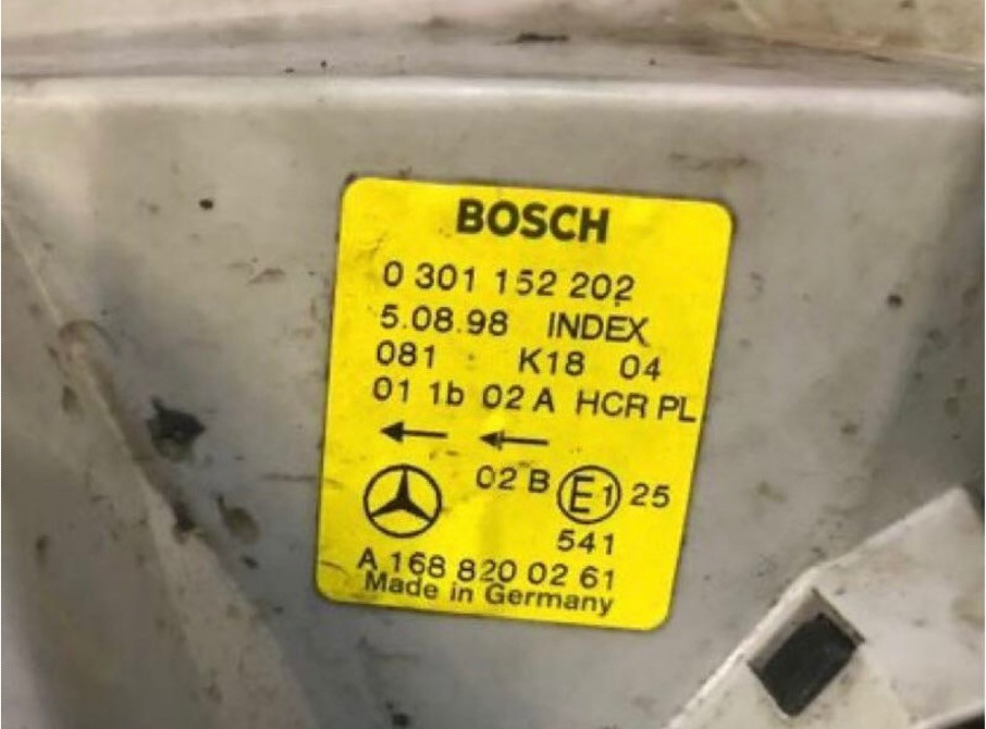 Бу фара правая Mercedes Benz W168, A1688200261 Кропивницкий - изображение 3