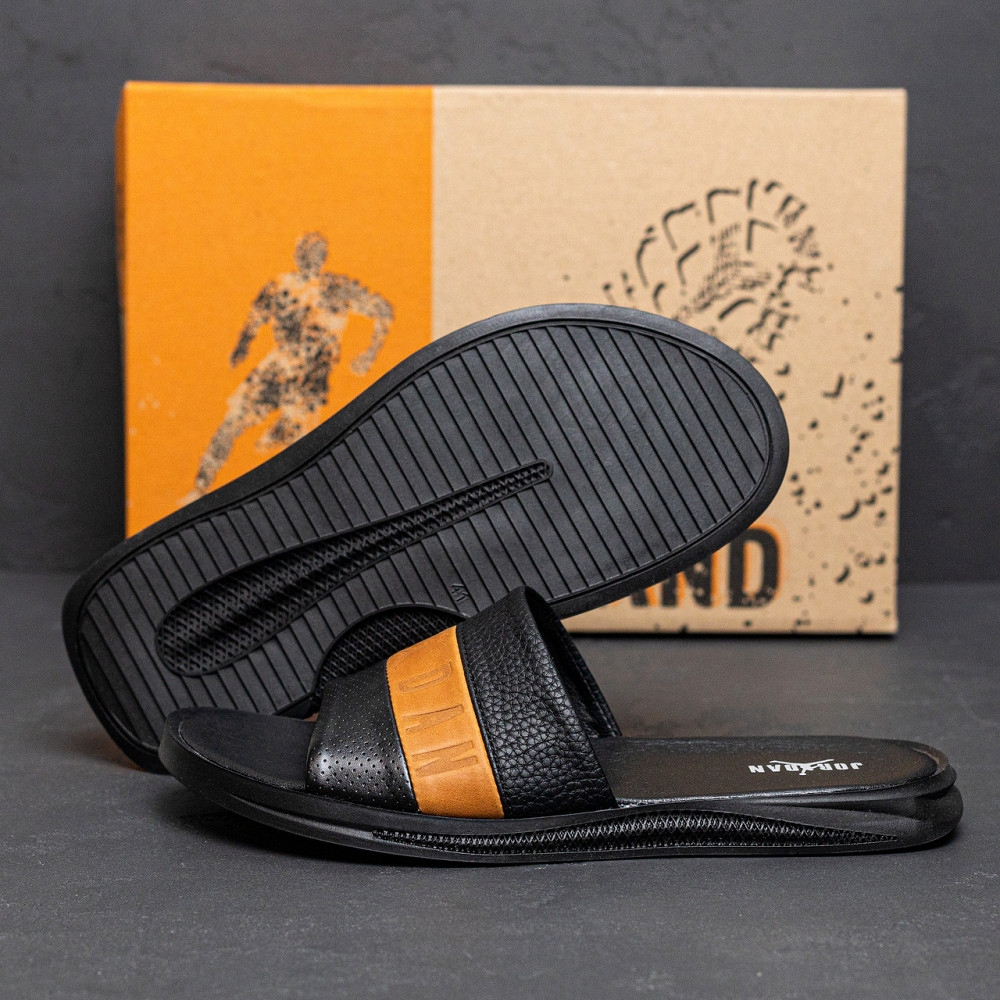 Мужские кожаные  летние шлепанцы-сланцы Jordan Київ - зображення 10