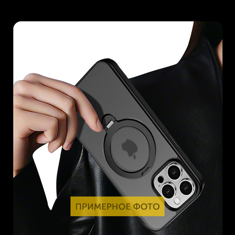 TPU+PC чехол Metal Buttons with MagSafe Colorful HQ Ring для Apple iPhone 16 Pro (6.3") Херсон - зображення 5