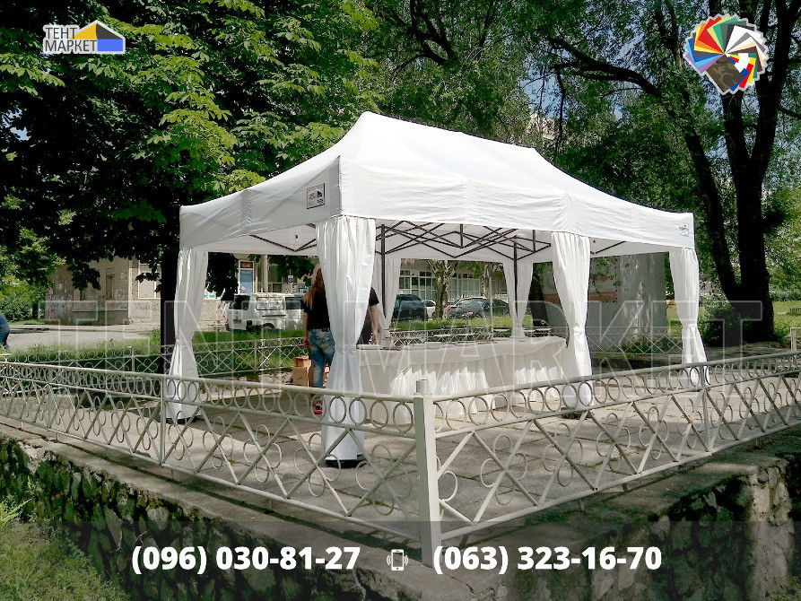 Намет “Event”. Розсувний шатер 6х3 Білий для заходів та вечірок. Івент шатри намети виготовлення Запоріжжя - зображення 9