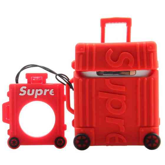 Силиконовый футляр Brand для наушников AirPods 1/2 + кольцо Херсон