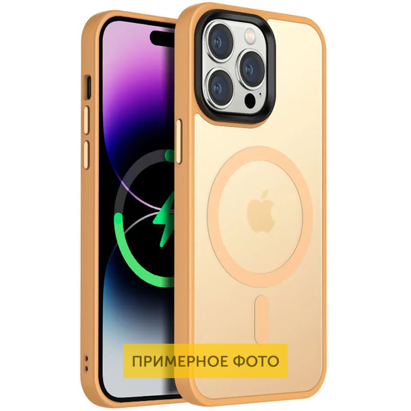 TPU+PC чехол Metal Buttons with MagSafe Colorful для Apple iPhone 16 Pro Max (6.9") Херсон - изображение 1