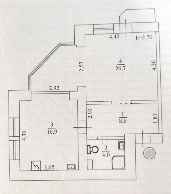 продажа 1-к квартира Киев, Голосеевский, 99000 $ Київ - зображення 2