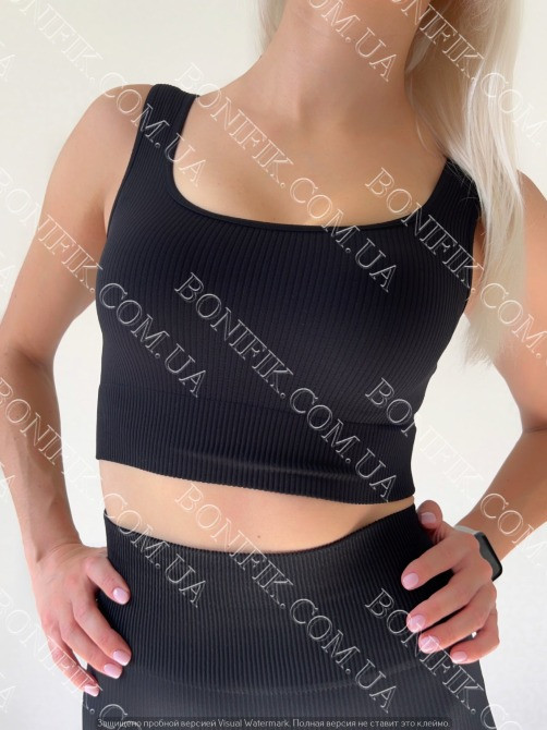 Женский бесшовный топ на широкой бретели Top Rib Кривий Ріг - зображення 2
