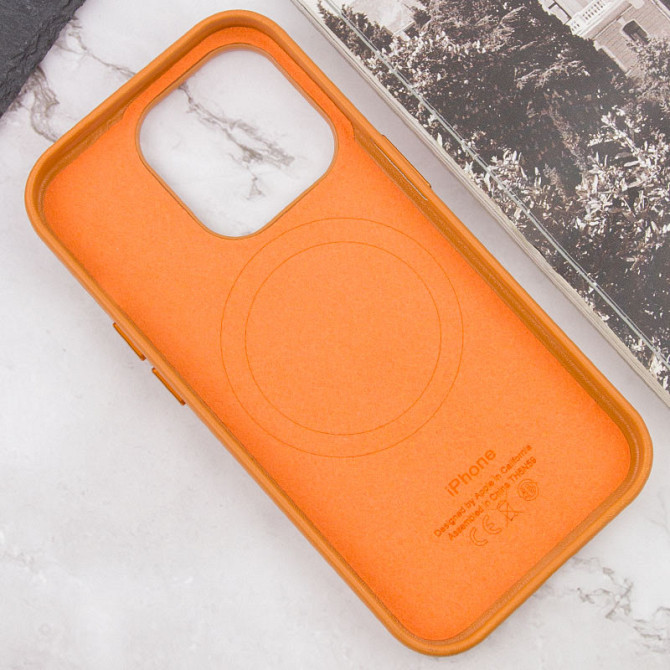 Кожаный чехол Leather Case (AAA) with MagSafe and Animation для Apple iPhone 14 Pro Max (6.7") Херсон - зображення 6