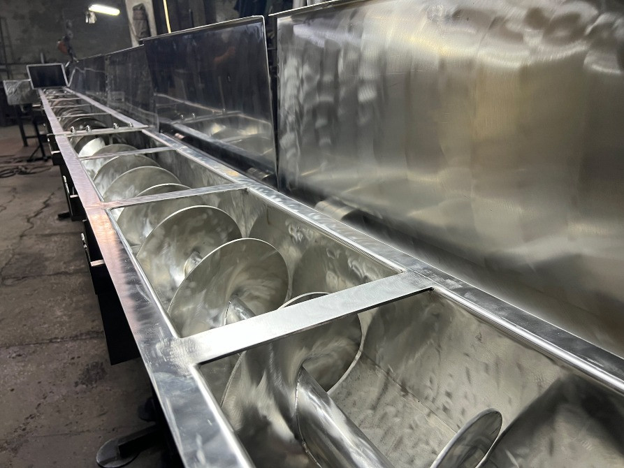 Желобовые шнековые транспортеры из нержавеющей стали 20-30 т.ч. D400мм, L12м, 7,5 кВт Полтава - изображение 7