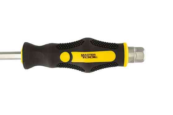 Отвёртка ударная шлицевая магнитная MASTERTOOL EXTERNAL HEX SL8х200 мм ручка с TPR покрытием 49-6820 Харків