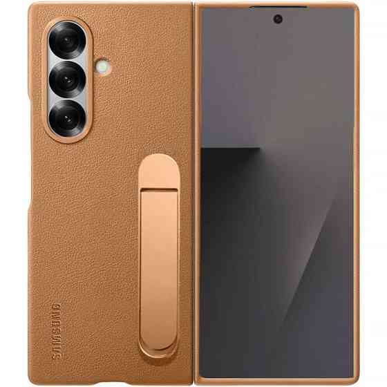 Кожаный чехол Leather Case (AAA) with stand для Samsung Galaxy Z Fold7 Херсон